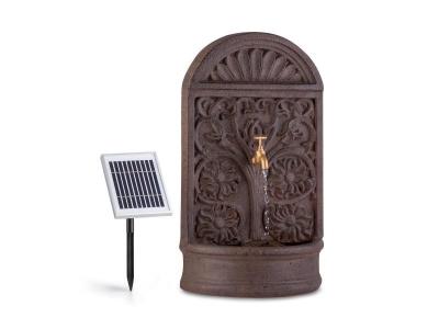 BLUMFELDT Fontaine solaire  Blumquell - Motif floral - Marron