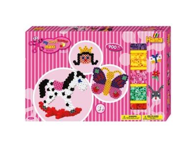 HAMA  Set Perles &Agrave; Repasser Maxi Rose - 900 Pi&egrave;ces 