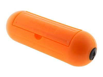 ZENITECH Bo&icirc;tier de protection pour prolongateur jardin IP54 - Orange 