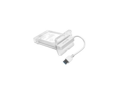 CONNECTLAND Bo&icirc;tier externe 2 en 1 pour disque 2.5'' SATA USB v3.0 322-WH Blanc 