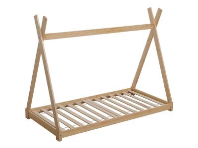 Bobochic lit cabane 90x190 cm en pin massif tipi