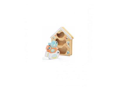 DJECO - Baby Blanco BabyBirdi Puzzle, 36123
