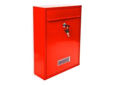 HELLOSHOP26 Boite aux lettres design contemporain murale rouge jardin ext&eacute;rieur