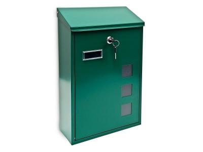 HELLOSHOP26 Boite aux lettres design contemporain murale verte jardin ext&eacute;rieur 1013009
