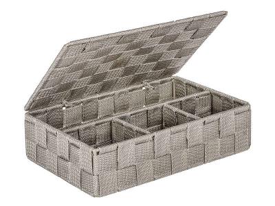 WENKO Boite avec couvercle ADRIA coloris taupe