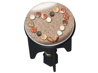 WENKO  Bouchon d'&eacute;vier Pluggy&reg;, Bonde de lavabo, C&oelig;ur Sable, Laiton, &Oslash; 3,9x6,5 cm, multicolore