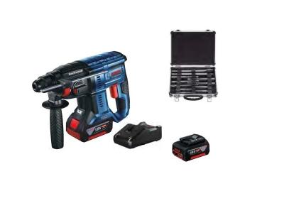 BOSCH  - Perforateur SDS-Plus 18V 2x 4,0 Ah Li-Ion 2 J avec coffret accessoires 11 pi&egrave;ces G