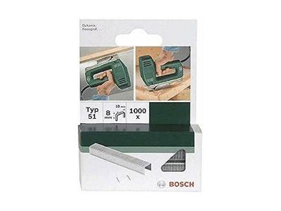 BOSCH  2609255832 Set De 1000 Agrafes &agrave; Fil Plat Type 51 Largeur 10 Mm Epaisseur 1 Mm Longueur 8 Mm
