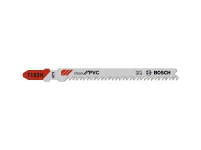 BOSCH  - Lot de lames de scie sauteuse Clean for pvc - T102H - x 5