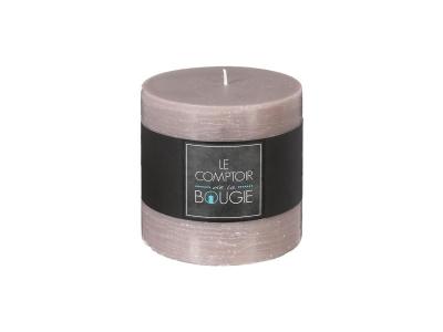 ATMOSPHERA Bougie Ronde Rustique Taupe d 10 cm - Taupe - 