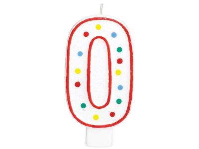 AMSCAN  bougie d'anniversaire 0 an rouge 19 cm
