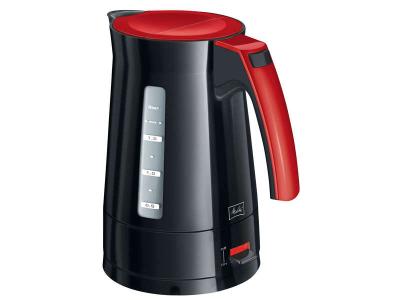 MELITTA  100301 bouilloire enjoy aqua 2400 w, 1,7 litres, noir/rouge