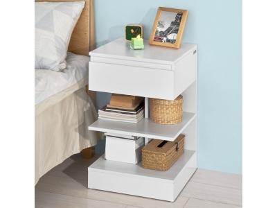 Sobuy Fbt49-w Table De Nuit Et Table De Chevet