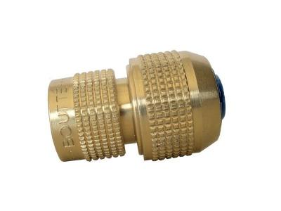BOUTTE  - Raccord rapide bleu automatique laiton aquastop &Oslash;15 6 billes