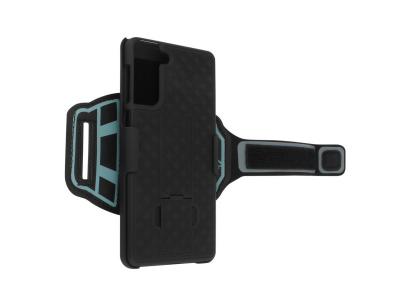 AVIZAR Brassard Sport et Coque pour Samsung S21 Multifonction Fixation Avant-bras Noir 
