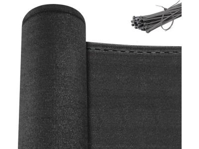 WOLTU Brise vue jardin, cl&ocirc;ture jardin ext&eacute;rieure en hdpe 280g/m&sup2;,filet occultant,1,8x15m,anthracite 