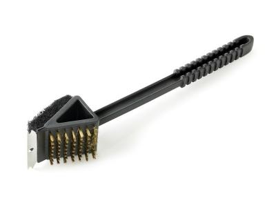 BARBECOOK  Brosse 3-en-1 longue, Plastique Noir 37 cm