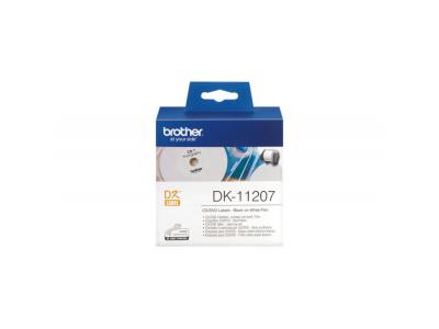 BROTHER  - DK-11207 - &Eacute;tiquettes pour cd/dvd, noir et blanc