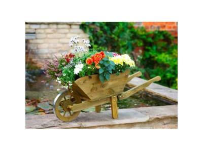 SMARTSOLAR Smart Garden 07485 Brouette en Bois Marron 70 x 32 cm