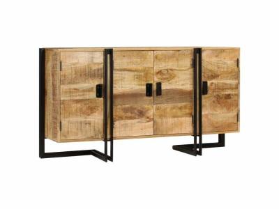 Buffet bahut armoire console meuble de rangement bois de manguier massif 150 cm 4402145