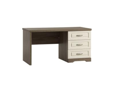 Bureau 3 tiroirs - tiva : bois - l 140 x l 68 x h 73 - neuf