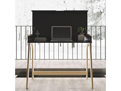 Tema home Bureau secr&eacute;taire Aura L.94 cm - Ch&ecirc;ne/Noir