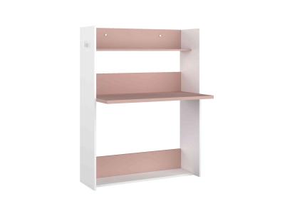 GENERIQUE Terre de Nuit Bureau enfant &agrave; paroi en bois blanc et rose - BU9017