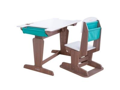 KIDKRAFT Bureau et chaise r&eacute;glables de poche grow together - fr&ecirc;ne gris 20306