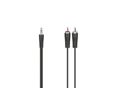 HAMA  00200720 c&acirc;ble audio 1,5 m 3,5mm 2 x RCA Noir - Neuf
