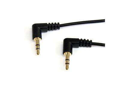Startech 30cm 3.5mm Right Angle Stereo Audio Cable Noir