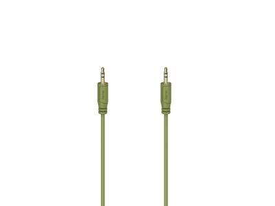 HAMA C&acirc;ble audio Flexi-Slim, jack m&acirc;le 3,5 mm/f . m&acirc;le, dor&eacute;, vert, 0,75 m