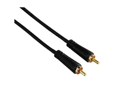 HAMA C&acirc;ble audio, rca m&acirc;le - rca m&acirc;le, num&eacute;rique, plaqu&eacute; or, 1,5m, noir