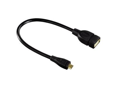 HAMA  - 78426 - C&acirc;ble d&acute;adaptation USB 2.0 OTG, micro m&acirc;le - femelle A, noir, 0,15 m