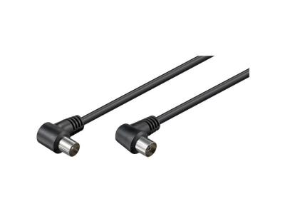 SANS C&acirc;ble d'antenne coud&eacute; M/F 75 ohm couleur NOIR 1.5 m