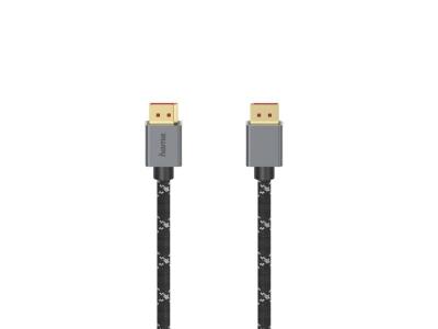 HAMA  C&acirc;ble DisplayPort, DP 1.4, Ultra-HD 8K, alu, 2,00 m
