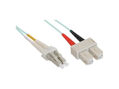 INLINE - Cordon de raccordement - LC multi-mode (M) pour SC multi-mode (M) - 15 m - fibre optique - duplex - 50 / 125 microns - OM3 - sans halog&egrave;ne - 