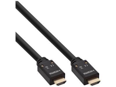 INTOS ELECTRONIC C&acirc;ble hdmi haute vitesse actif inline&reg; avec ethernet, 4k2k, m / m, contacts noirs et dor&eacute;s, 10 m