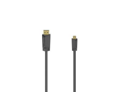 HAMA C&acirc;ble hdmi ht vit., m&acirc;le type a - m&acirc;le type d (micro), ethernet, 1,5m