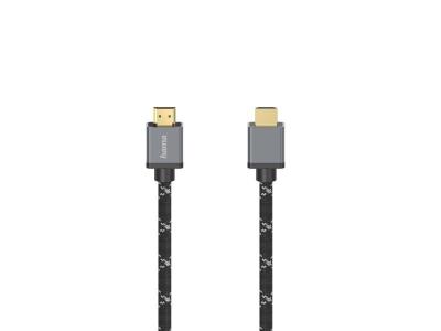 HAMA C&acirc;ble HDMI ultra haute vitesse, m&acirc;le - m&acirc;le, 8K, m&eacute;tal, 1,0 m