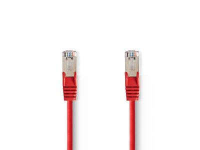 NEDIS Cable RJ45 Cat 5e F/UTP (rouge) - 10 m