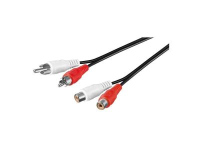 GENERIQUE C&acirc;ble de Rallonge St&eacute;r&eacute;o 2&nbsp;x Cinch, 10m Longueur de C&acirc;ble