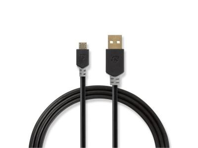 NEDIS C&acirc;ble usb 2.0 a m&acirc;le - micro b m&acirc;le 3,0 m anthracite CCBW60500AT30