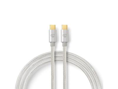 NEDIS C&acirc;ble USB 3.1 (Gen1) Type-C M&acirc;le - Type-C M&acirc;le 2,0 m Aluminium