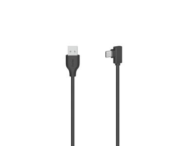 HAMA C&acirc;ble USB-C, m&acirc;le USB-C - m&acirc;le USB-A, 90&deg;, USB 2.0, 480 Mbit/s, 0,75m