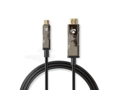 NEDIS I-TEC  C&acirc;ble USB-C vers HDMI COA 10 m Noir