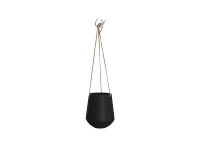 PRESENT TIME  Cache-Pot Suspendu m&eacute;dium Skittlie - H. 65 cm - Noir Mat