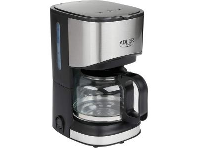 ADLER Cafeti&egrave;re &eacute;lectrique de 0,7l 550w gris noir