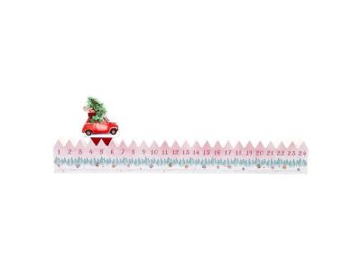HEART OF THE HOME Calendrier De L'avent En Bois Xmas Tradi - Rouge