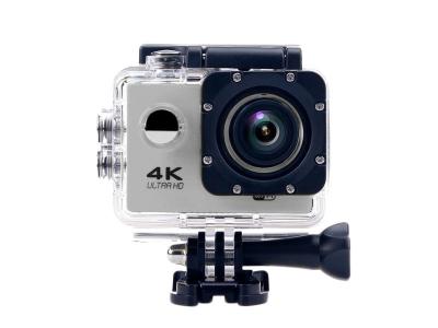 Cam&eacute;ra Sport Etanche R&eacute;solution 4K Slow Motion 16Mp Grand Angle 170&deg; Argent + SD 4Go