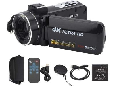 VENDOS85 Camescope vid&eacute;o num&eacute;rique anti-tremblement 4K noir